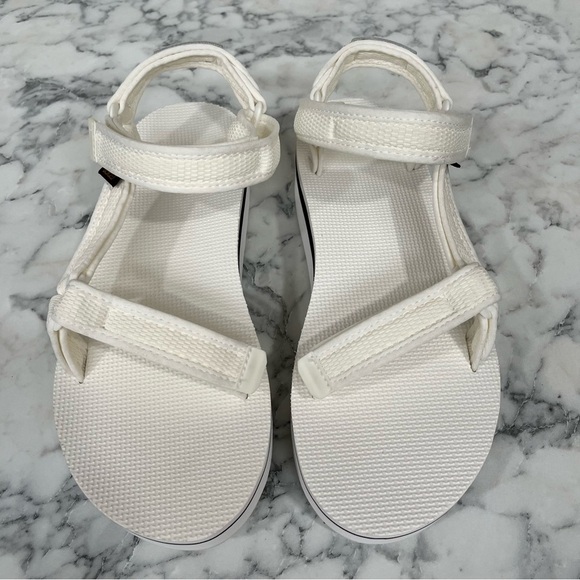 NWOT Teva Women's Mesh Flatform Velcro Platform Sandals in White Size 11 - Picture 4 of 16